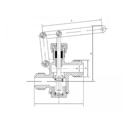 Латунный самозапорный проходной штуцерный клапан 528-3М.129 (ИПЛТ.491.11104) 