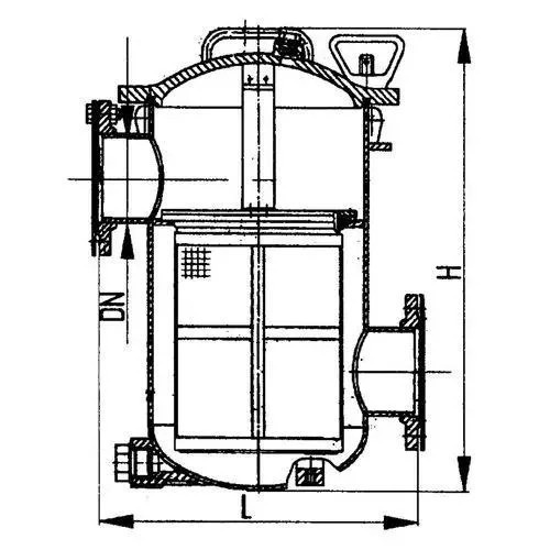 Стальной фильтр пресной воды фланцевый